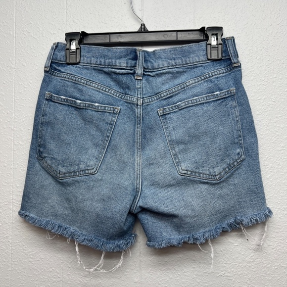 Gap Button Fly Distressed Western Coquette Chic Rodeo Cowgirl Denim Shorts Sz 26 - Picture 2 of 7